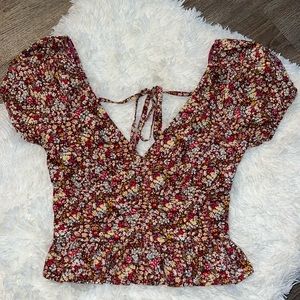 Sim and Sam Corset Floral Top - Small